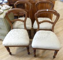 FOUR VICTORIAN DINING CHAIRS