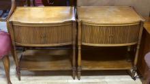 PAIR OF MCM MAHOGANY NIGHTSTANDS