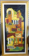 LARGE MAYA EVENTOV OIL PAINTING