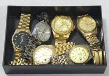 SIX REPLICA WRISTWATCHES