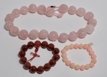 QUARTZ BEAD NECKLACE & BRACELETS