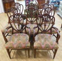 SET OF HEPPLEWHITE DINING CHAIRS