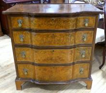 BURL WALNUT BACHELOR'S CHEST