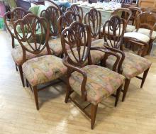 SET OF HEPPLEWHITE DINING CHAIRS