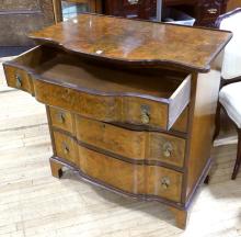 BURL WALNUT BACHELOR'S CHEST