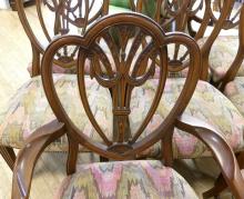 SET OF HEPPLEWHITE DINING CHAIRS