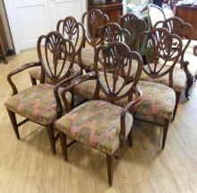 SET OF HEPPLEWHITE DINING CHAIRS