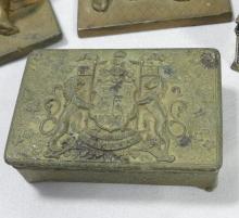 BOOKENDS AND CIGARETTE BOXES