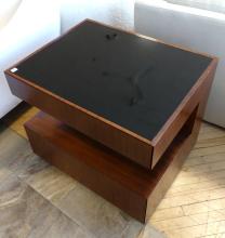 PAIR OF ROSEWOOD END TABLES