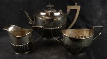 PLATO SILVERPLATE TEA SET, ETC.