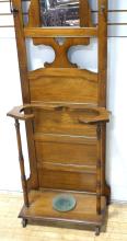 VICTORIAN ELM HALL STAND