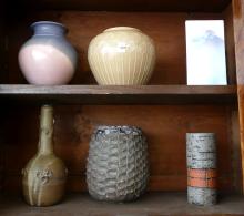 SIX ART POTTERY VASES