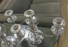 PAIR OF SILVER PLATE CANDELABRA
