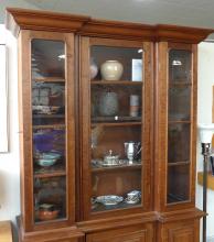 MASSIVE VICTORIAN BOOKCASE CABINET