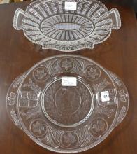 THREE ANTIQUE BREAD PLATES