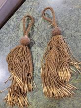 ANTIQUE CURTAIN ROD TASSELS