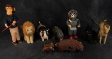 EIGHT VINTAGE WIND-UP TOYS