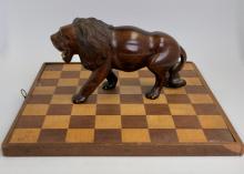LION AND CHESSBOARD