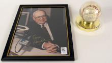 AUTOGRAPHED DETROIT TIGERS BASEBALL AND PHOTO