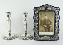 CANDLESTICKS AND FRAME