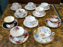 TEN CUPS AND SAUCERS