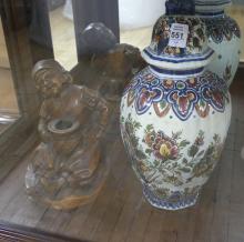 VASE, JAR, FIGURINE AND CANDLEHOLDER