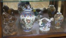 VASE, JAR, FIGURINE AND CANDLEHOLDER