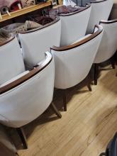 SET OF EIGHT DESIGNER DINING CHAIRS