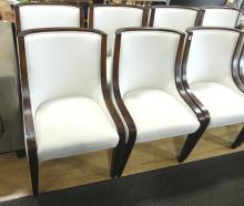 SET OF EIGHT DESIGNER DINING CHAIRS