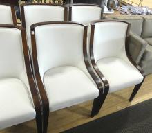 SET OF EIGHT DESIGNER DINING CHAIRS