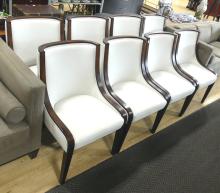 SET OF EIGHT DESIGNER DINING CHAIRS