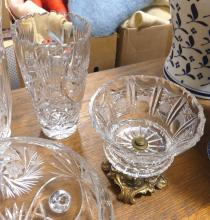 CRYSTAL VASES AND BOWLS