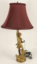 FRENCH SPELTER TABLE LAMP