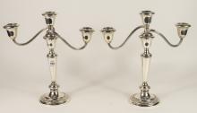 PAIR OF GORHAM STERLING CANDELABRA