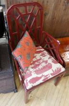 PAIR OF PAINTED DECORATOR ARMCHAIRS