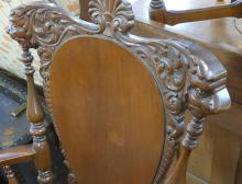 VICTORIAN CARVED BACK ROCKING CHAIR