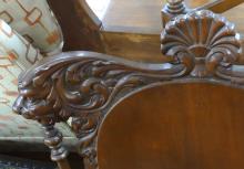 VICTORIAN CARVED BACK ROCKING CHAIR