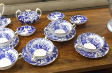 ROYAL CROWN DERBY "BLUE MIKADO" SERVING PIECES