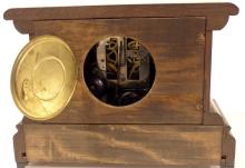 PEQUEGNAT OAK MANTEL CLOCK