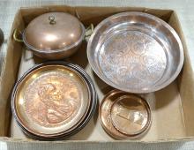 BOX LOT OF COPPER ITEMS