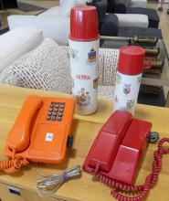 TWO TELEPHONES AND TWO THERMOSES
