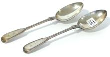 PAIR OF STERLING SERVING SPOONS