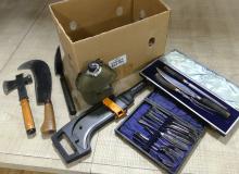 KNIVES, CARVING SETS, ETC.