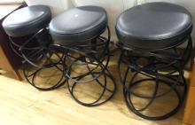 SET OF THREE DESIGNER BAR STOOLS