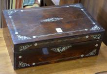 ANTIQUE ROSEWOOD LAP DESK