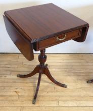 PAIR OF MAHOGANY LAMP TABLES