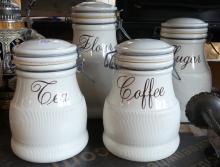 CANISTER SET, PLANTER AND SCONCES