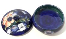 MOORCROFT "ANEMONE" COVERED DISH