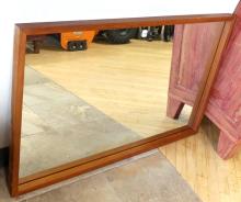 MCM TEAK WALL MIRROR