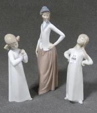 THREE SPANISH PORCELAIN FIGURINES